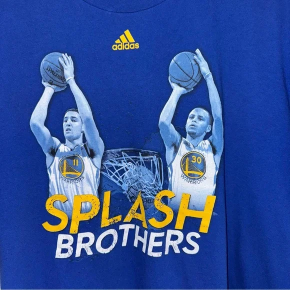 Adidas “Splash Brothers” Golden State Warriors VTG Shirt XL Curry Thompson